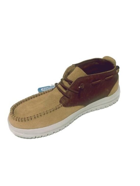 Hey Dude Mens Size 11 Jackson Suede Casual Boot Shoes Chestnut Tan Mid Top EU 44 main image 6